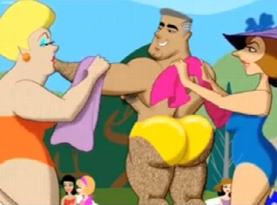 Cartoon Gay - Putaria nos fundos do clube de piscina