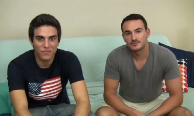 Suposto garoto hétero fazendo teste para pornô gay