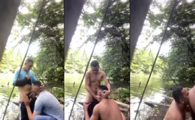 Bruno Mezenga dando para anônimo desconhecido na trilha