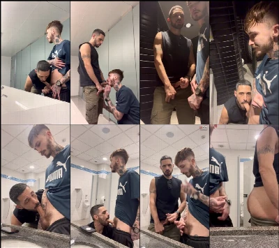 Harel e Julian Shul se pegam e fodem gostoso no banheiro público