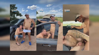 Hétero Gabriel sendo fodido pelo Uber Taradão dentro do carro